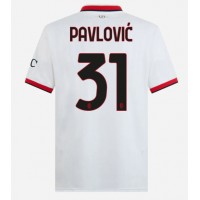 AC Milan Strahinja Pavlovic #31 Bortatröja 2024-25 Korta ärmar